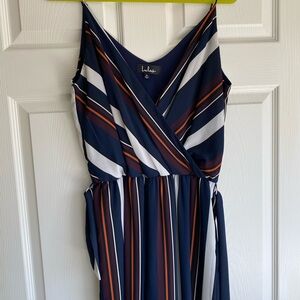Lulu's Sleeveless Striped Jumpsuit
